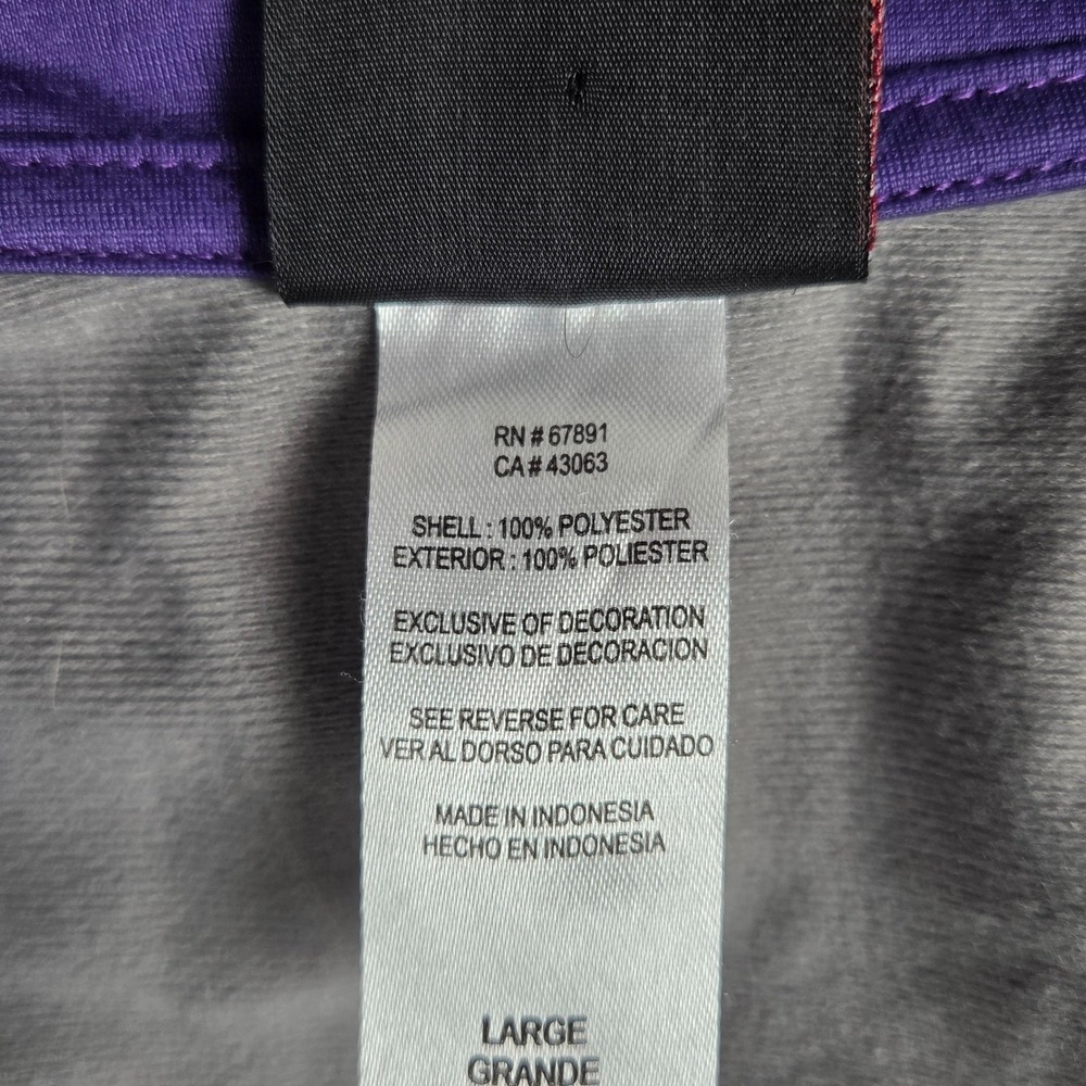 LSU Tigers Track Jacket Mens Large Gray Purple Genuine Stuff Full Zip - Picture 5 of 9